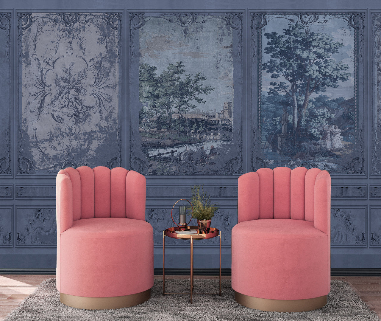 Wallpaper - Faded Empire - The Blue Room