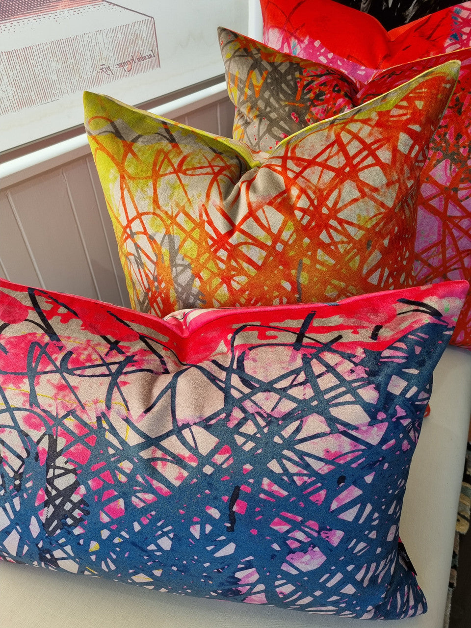 Cushion - Scribble - On Fire