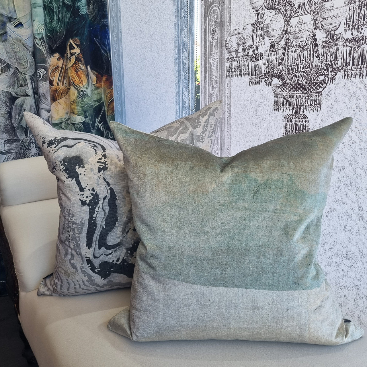 Cushion - Abstract Landscape - Lakes Edge