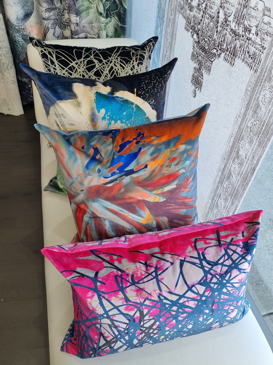 Cushion - Blurred Vision - Close Up in Orange