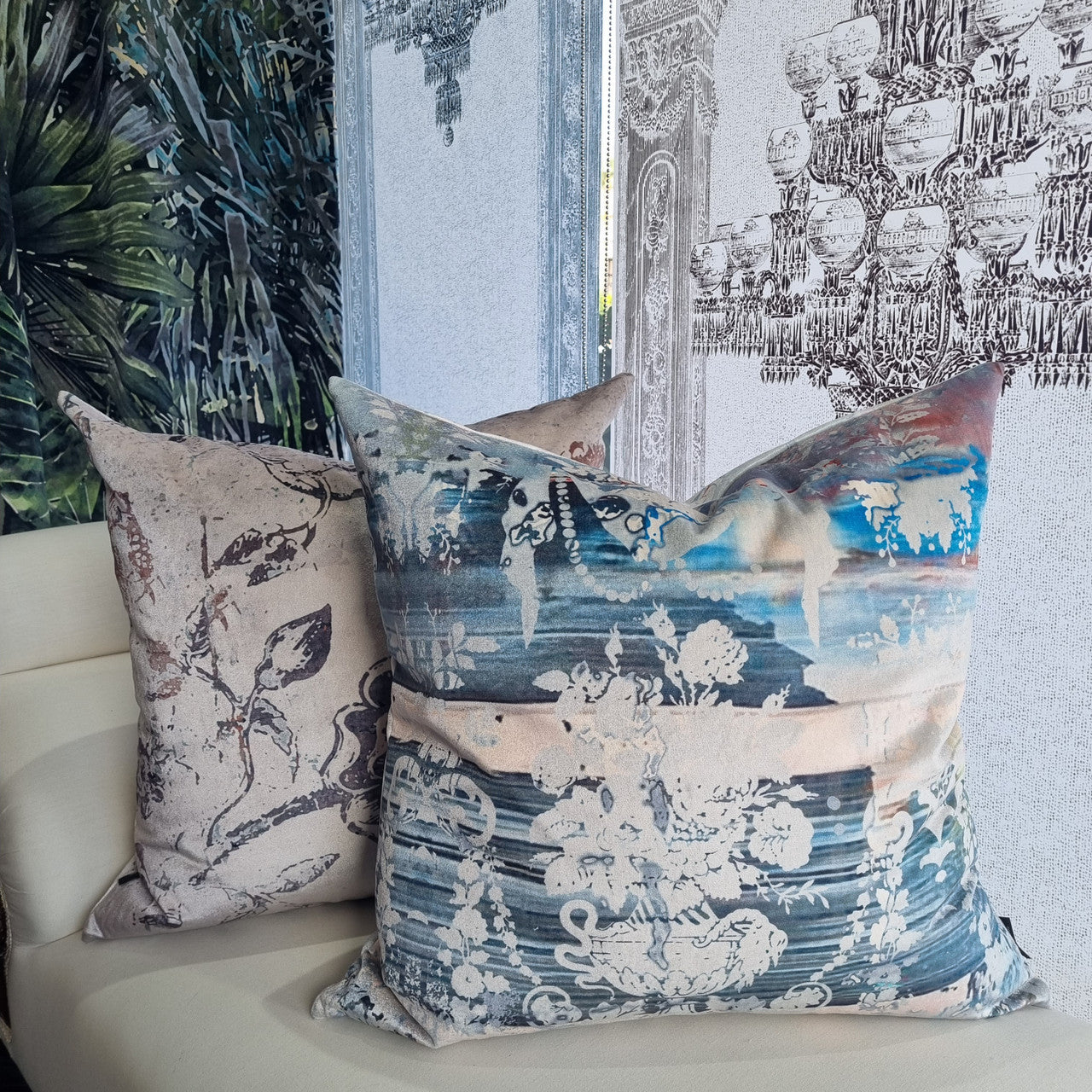 Cushion - Botanical Graffiti Light