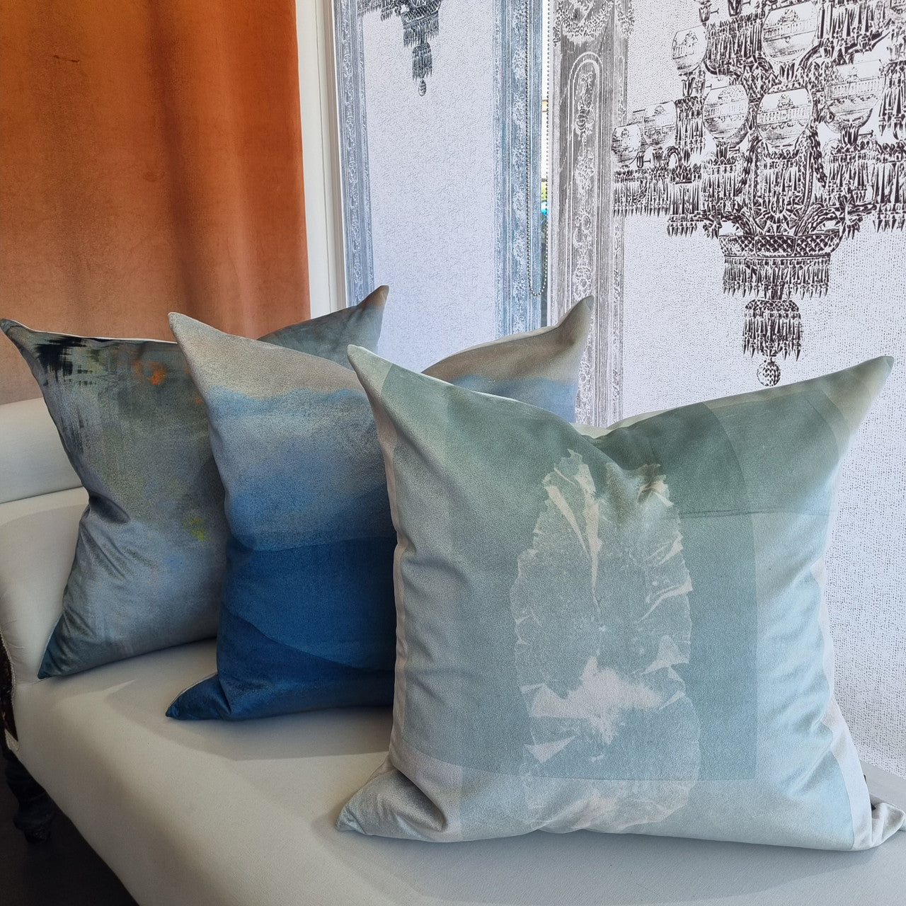 Cushion - Abstract Landscape - Orange Splash