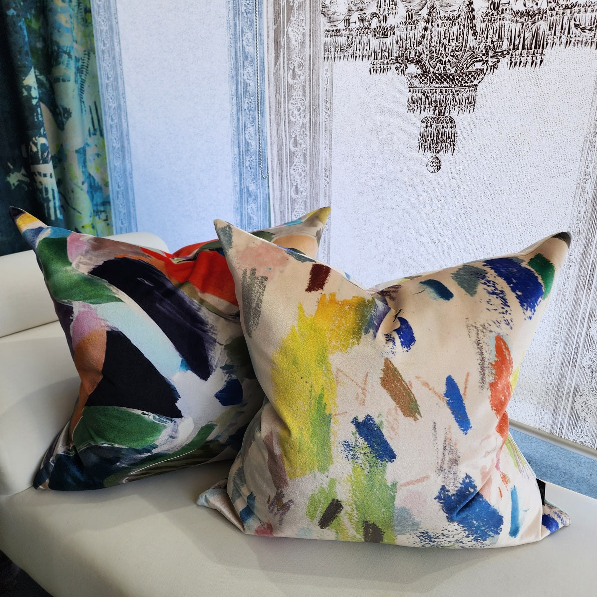 Cushion - Mixed Media - Crayon Drawings