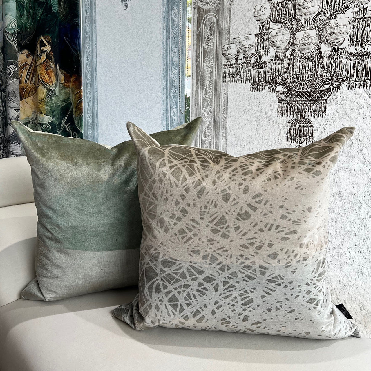 Cushion - Abstract Landscape - Lakes Edge