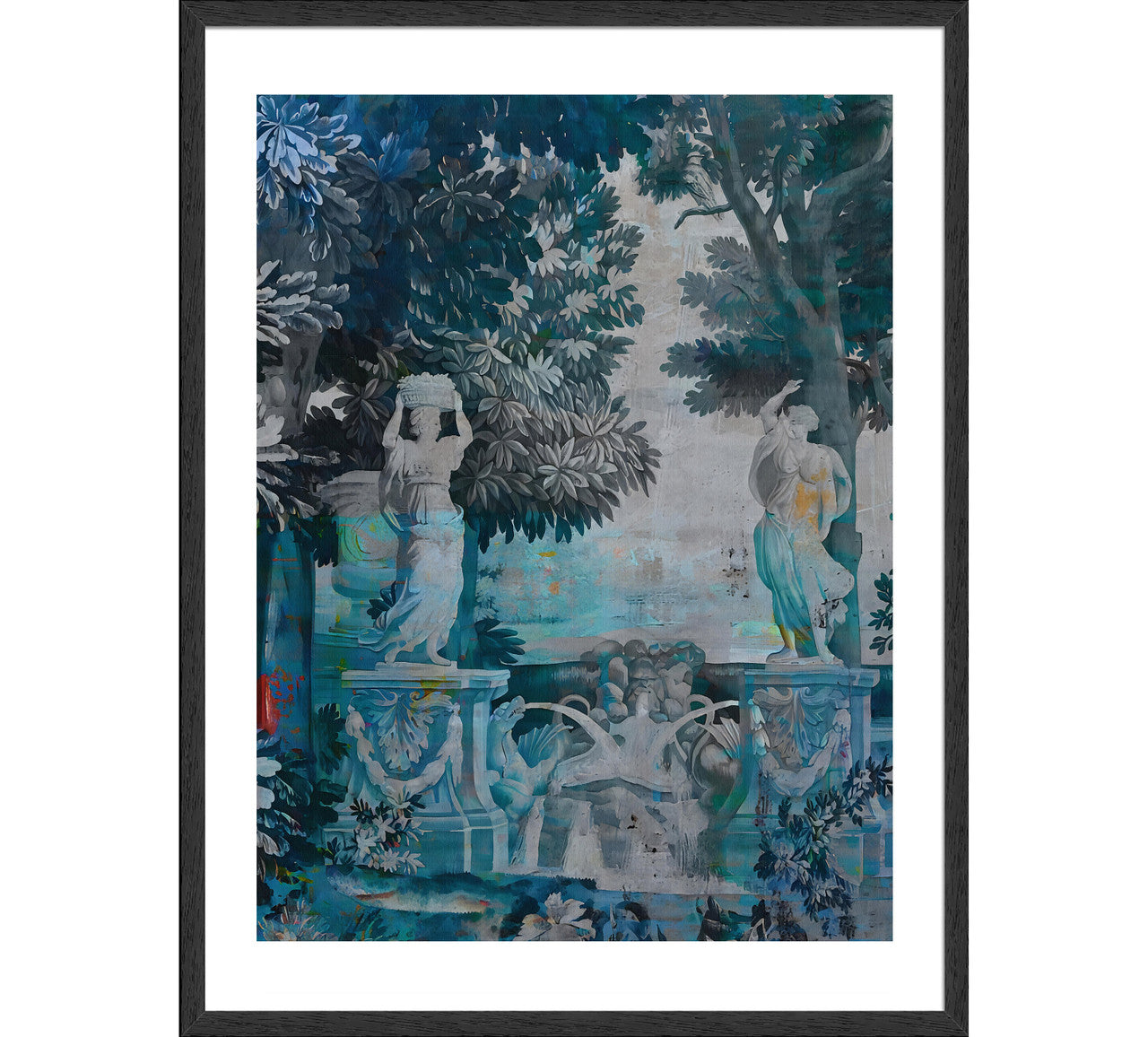 Framed Art Print - Woven Magic - Tapestry Blue