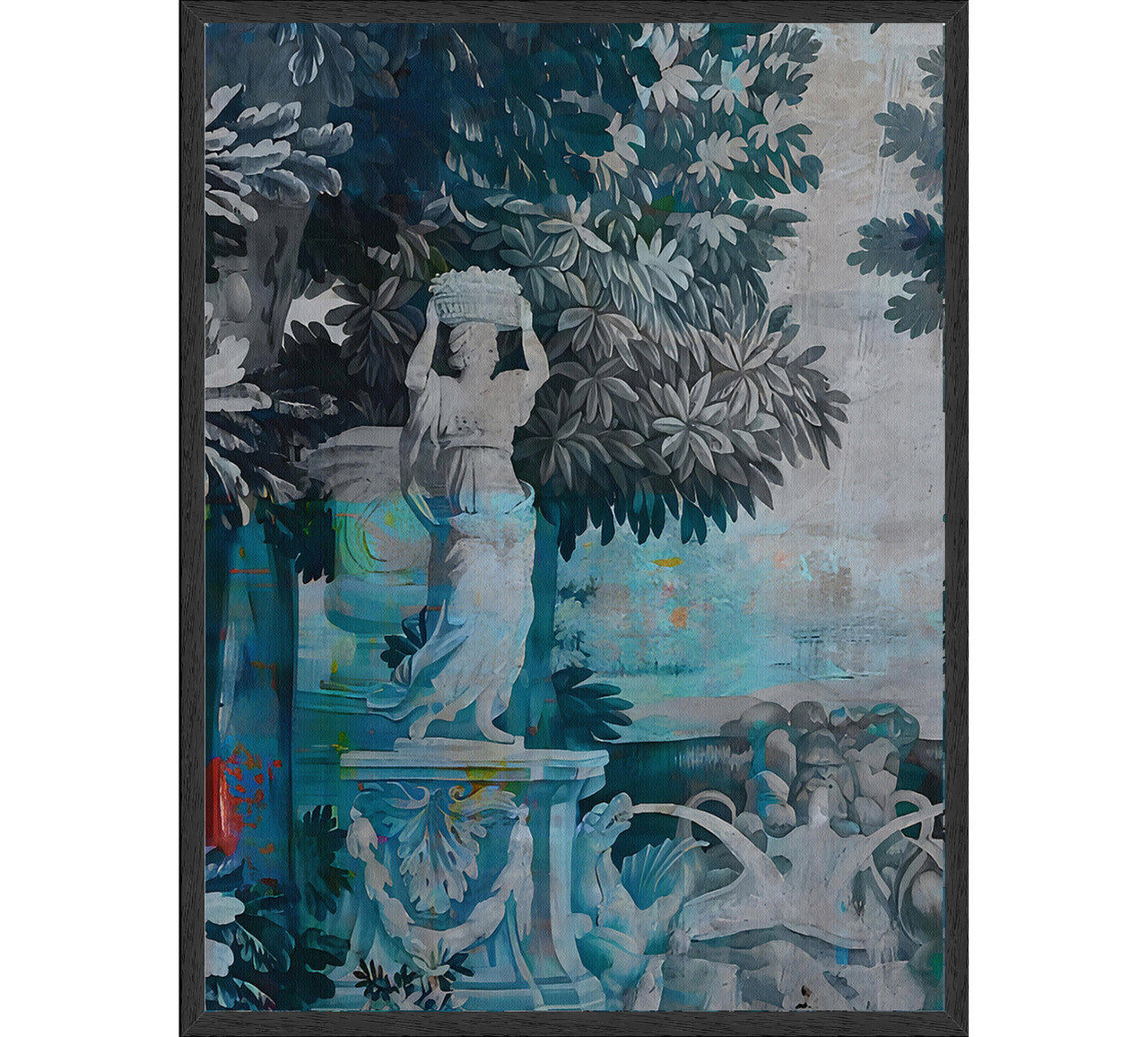 Framed Art Print - Woven Magic - Tapestry Blue
