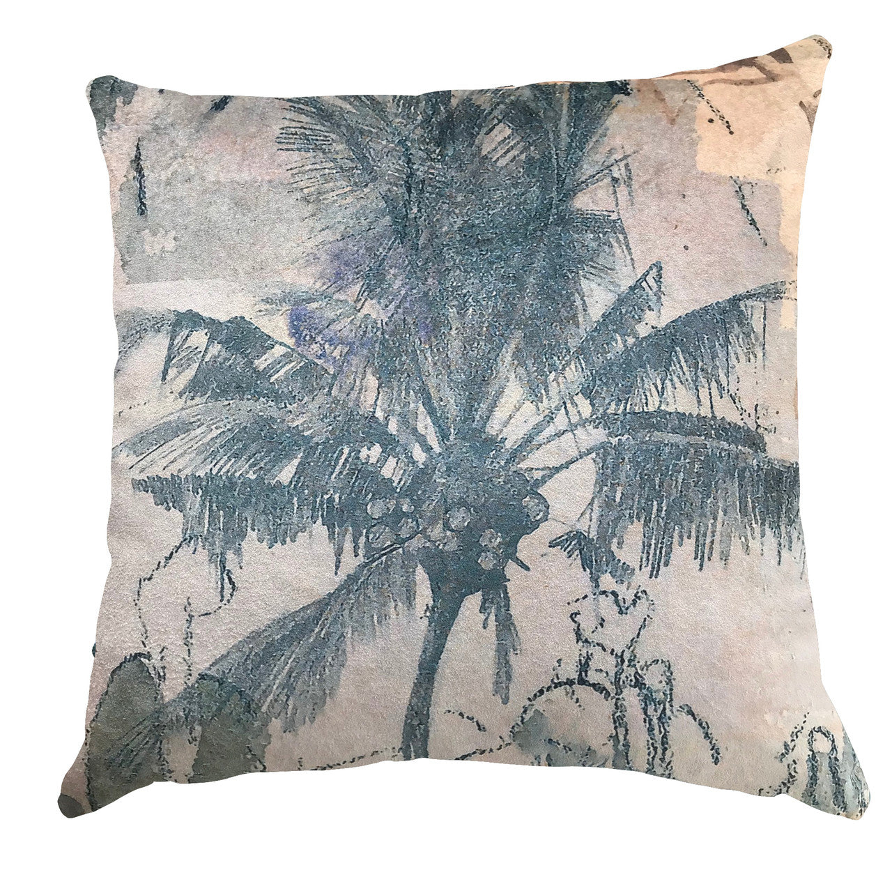 Cushion - Urban Sketches - Blue Palms