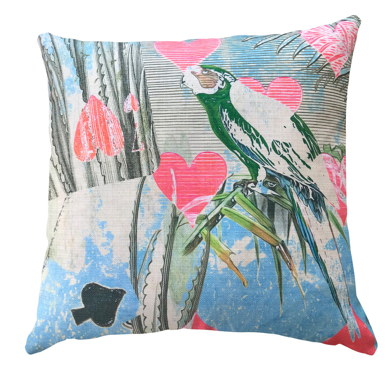 Cushion - The Card Players - Bird in the Hand