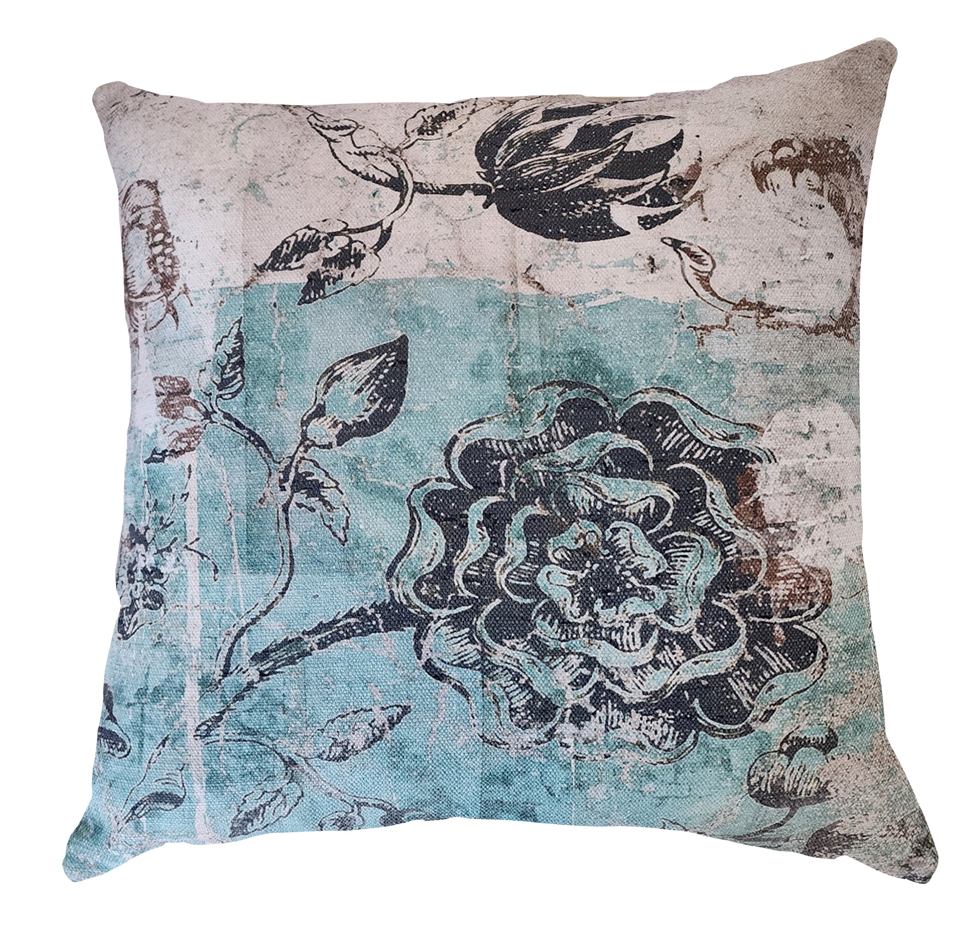Cushion - Botanical Graffiti (linen-style)