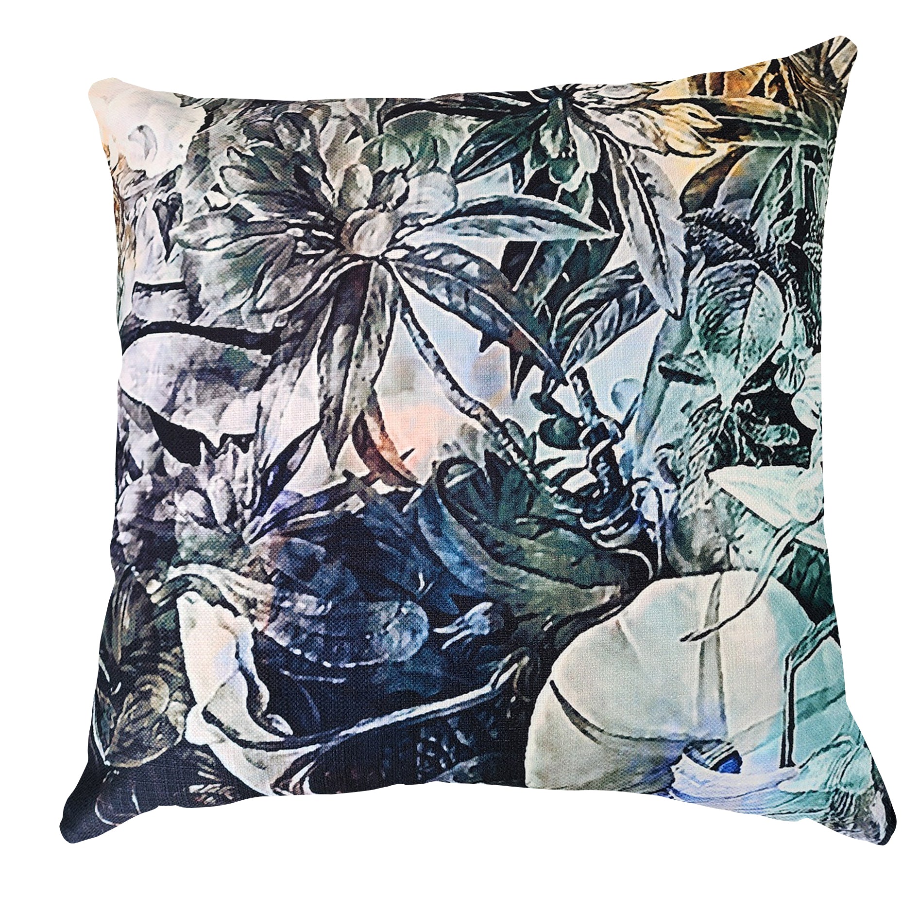 Cushion - Flower Power Incandescent (linen-style)