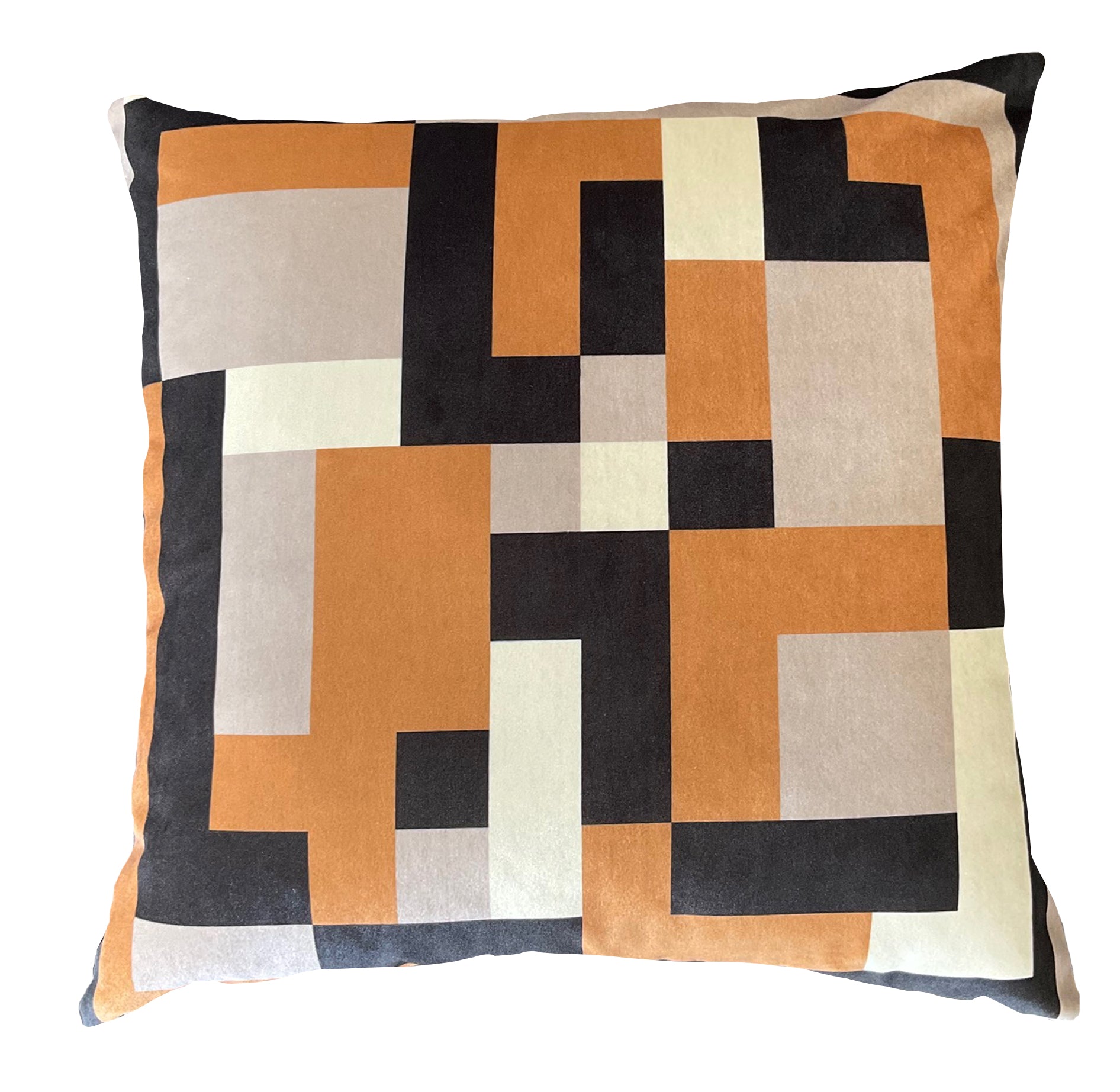 Cushion - Grid Theory - Axis in Ochre