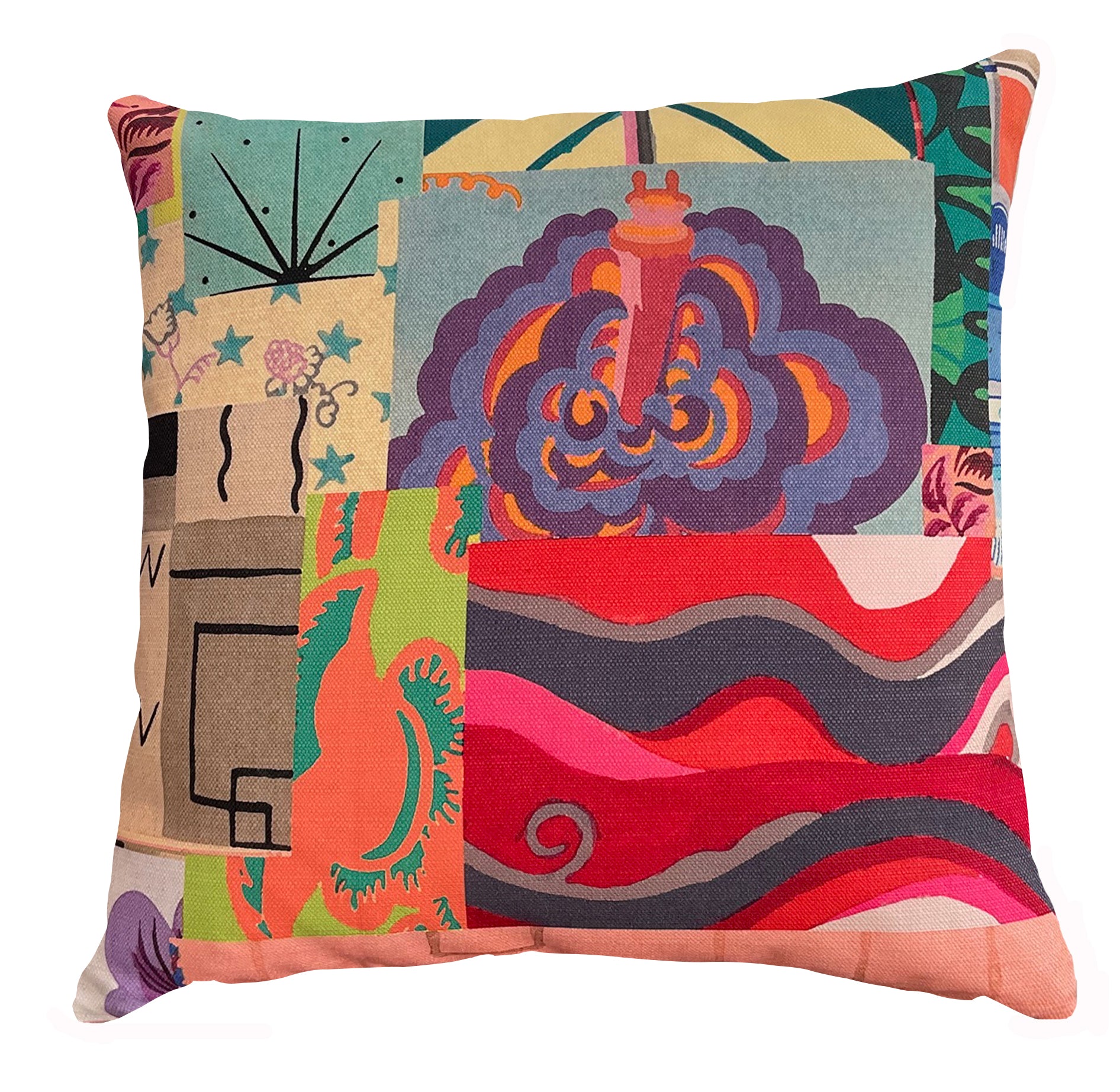 Cushion - Modigliani Was Here - Saturday Afternoon in Colour (linen style)