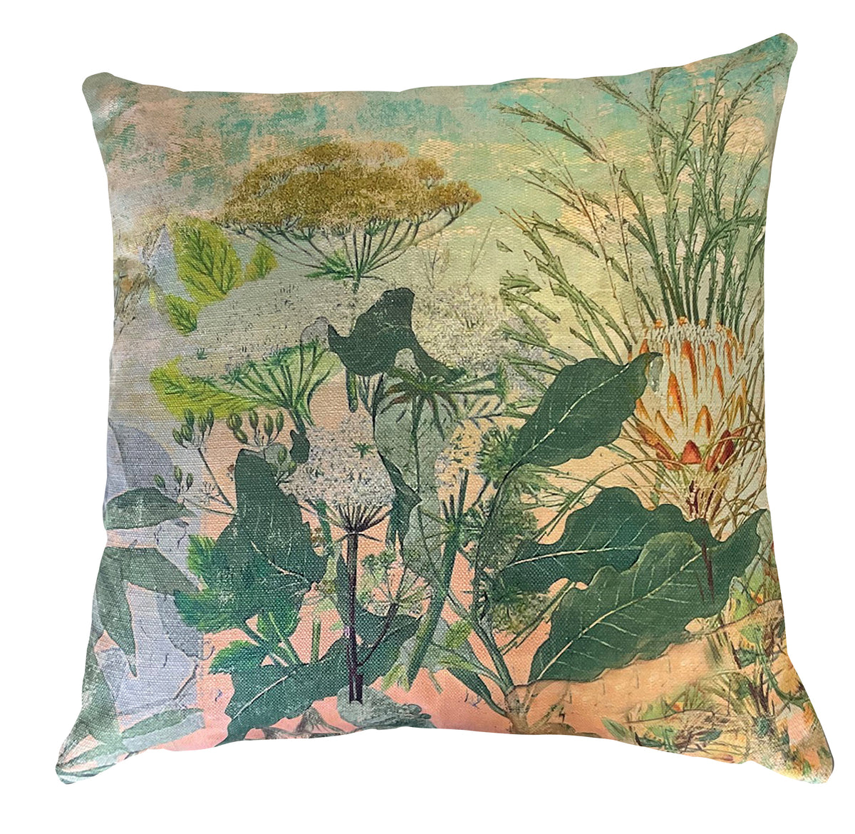 Cushion - Wild Bunch in Pink (linen style)