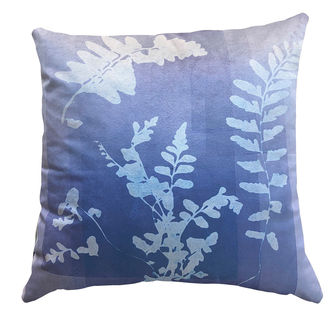 Cushion - Ryokan Dreaming - Leaf Garden in Blue