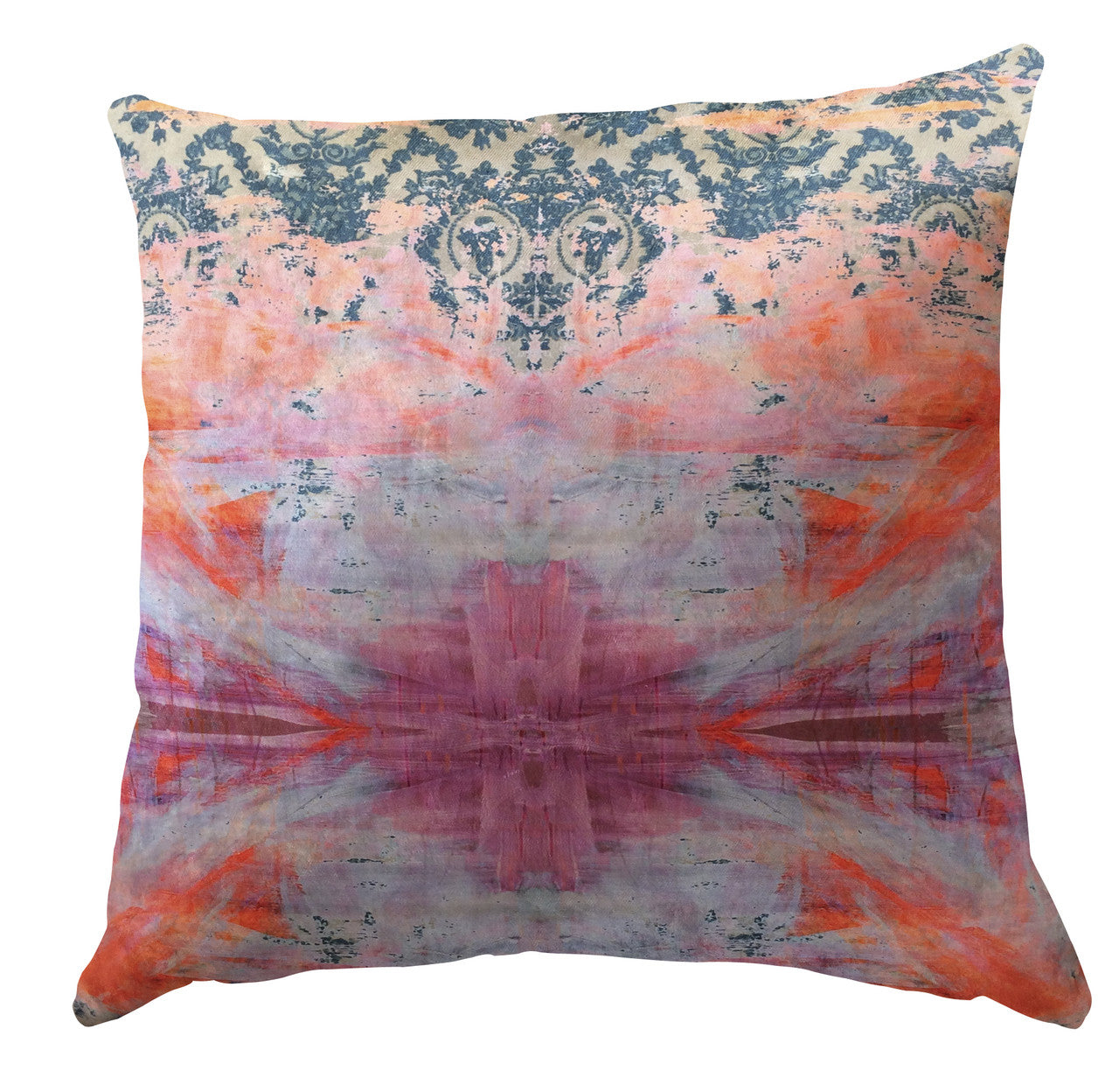 Cushion - Damask in Distress - Tie Dye