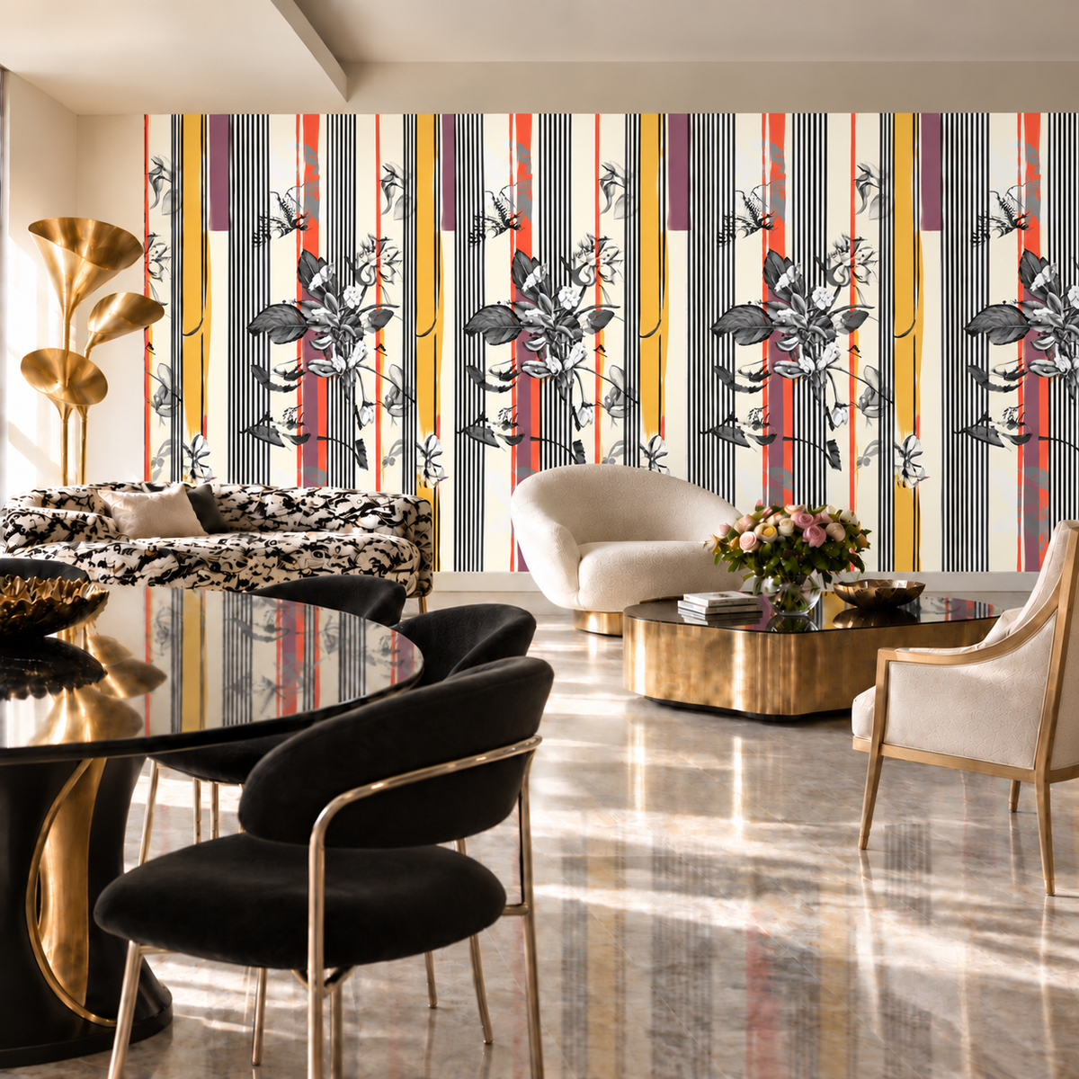 Wallpaper - Botanical Ticking - Parallel Garden