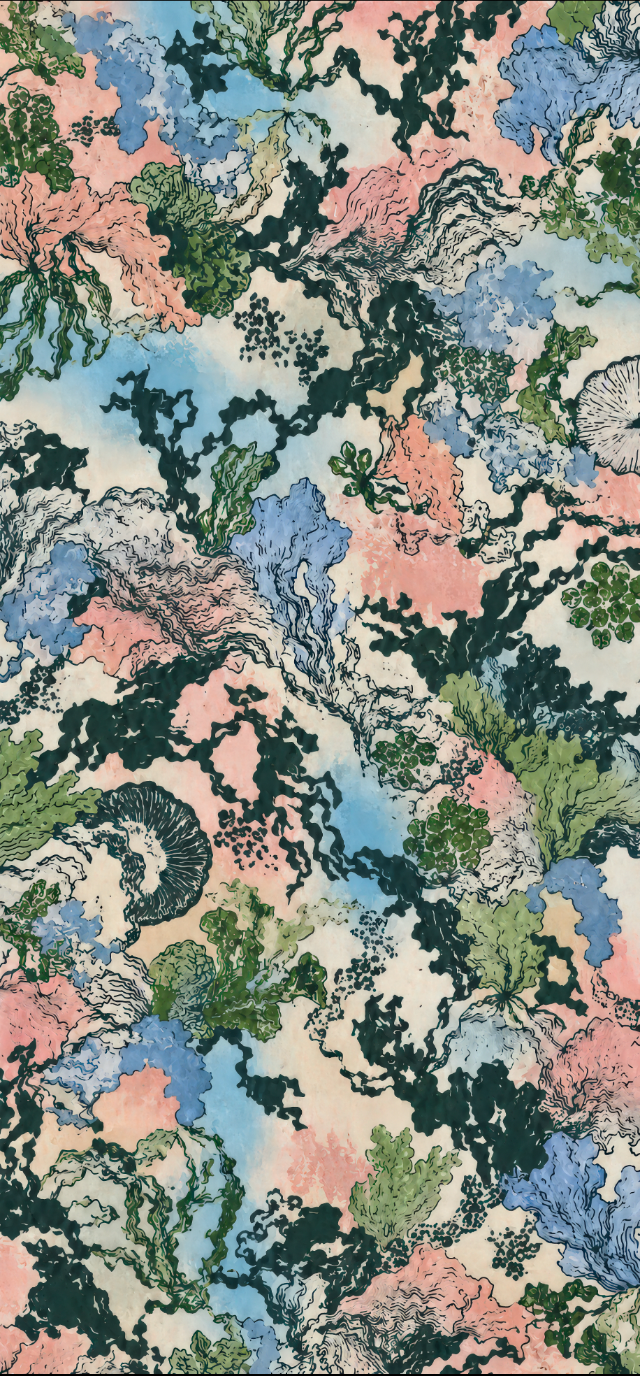 Fabric - Floating World - Rose