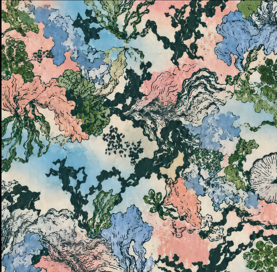 Fabric - Floating World - Rose