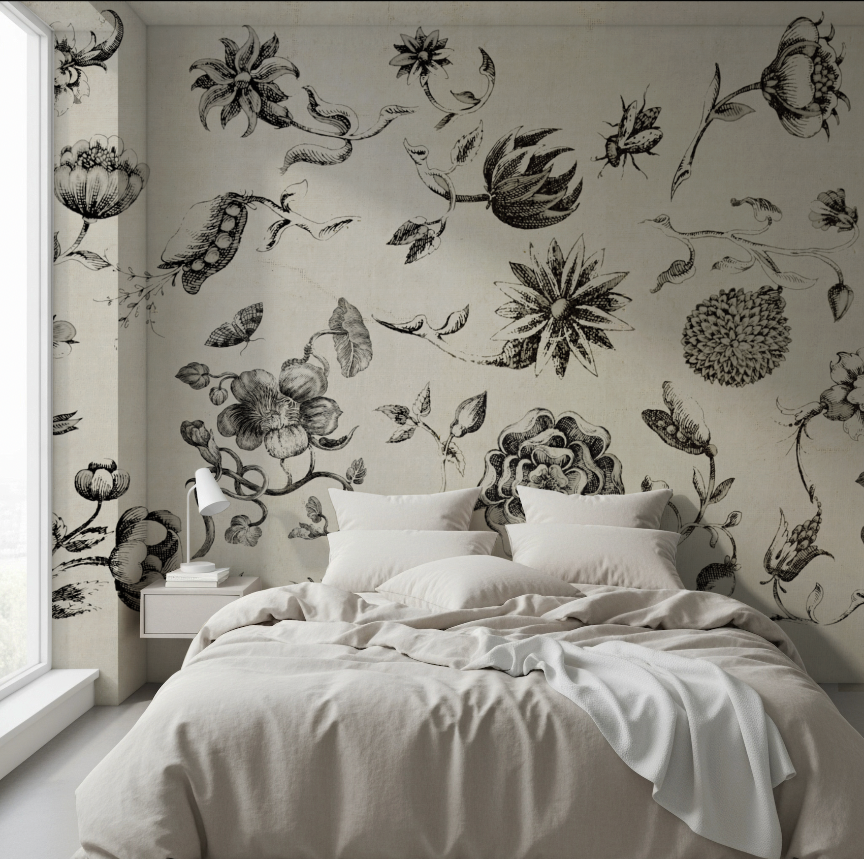 Wallpaper - Floral Ink