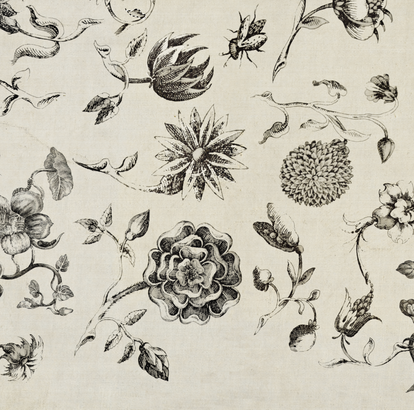 Wallpaper - Floral Ink