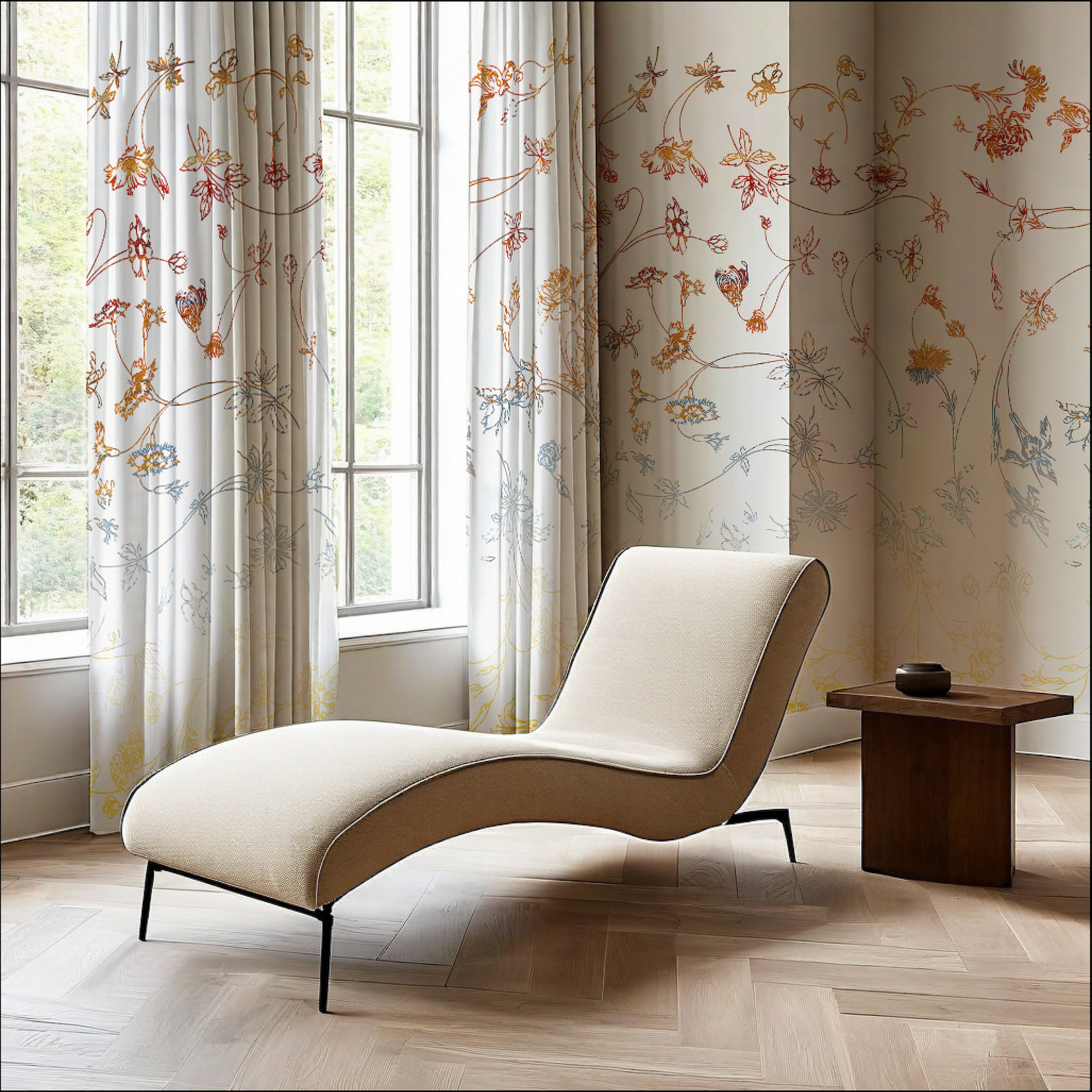 Fabric - Garden Etchings - Daydream