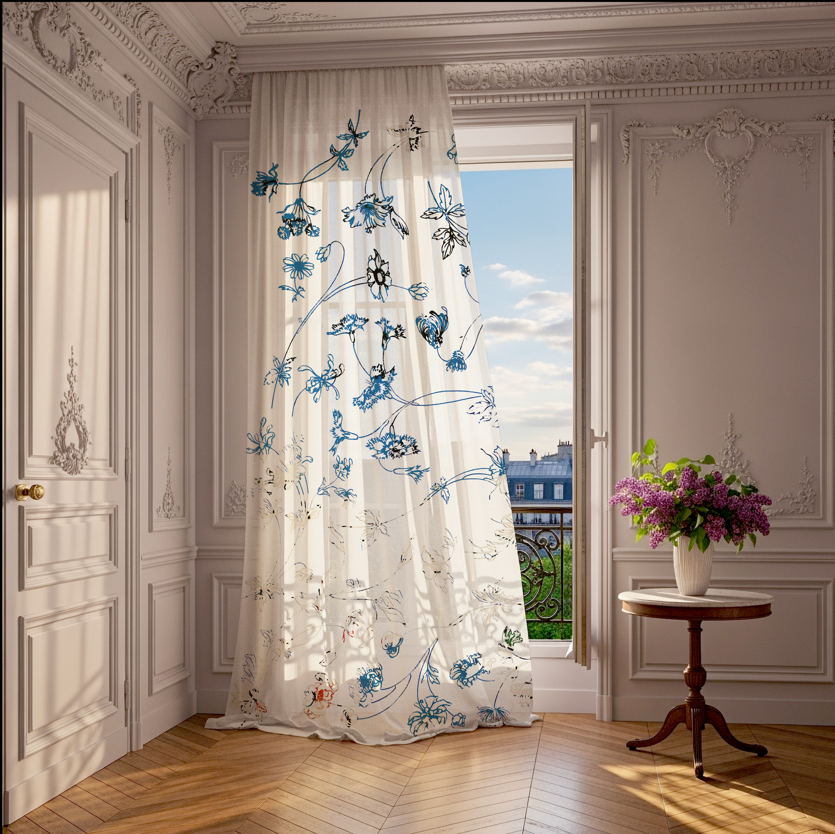 Fabric - Garden Etchings