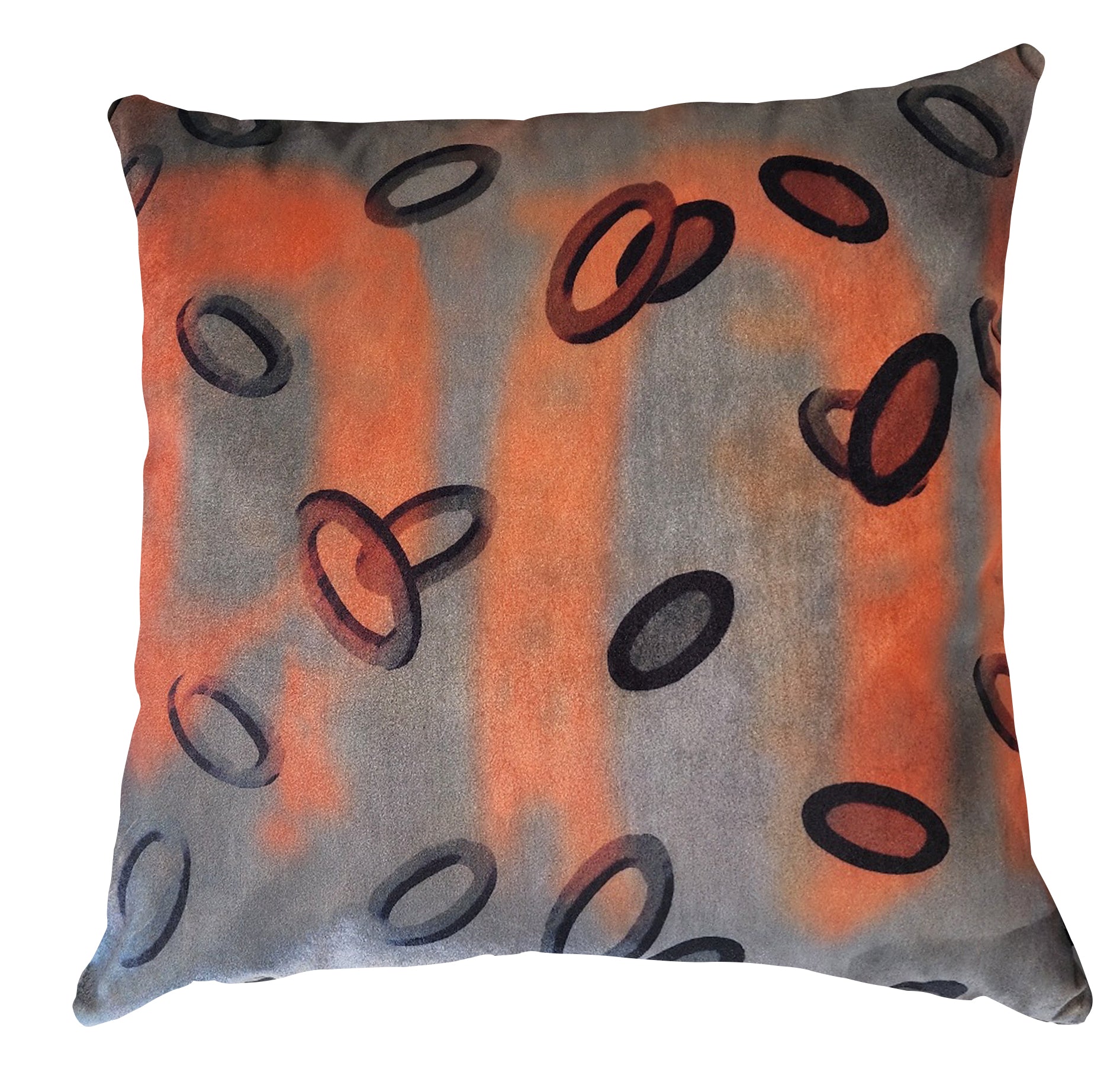Cushion - Geometrico - Copper Rings