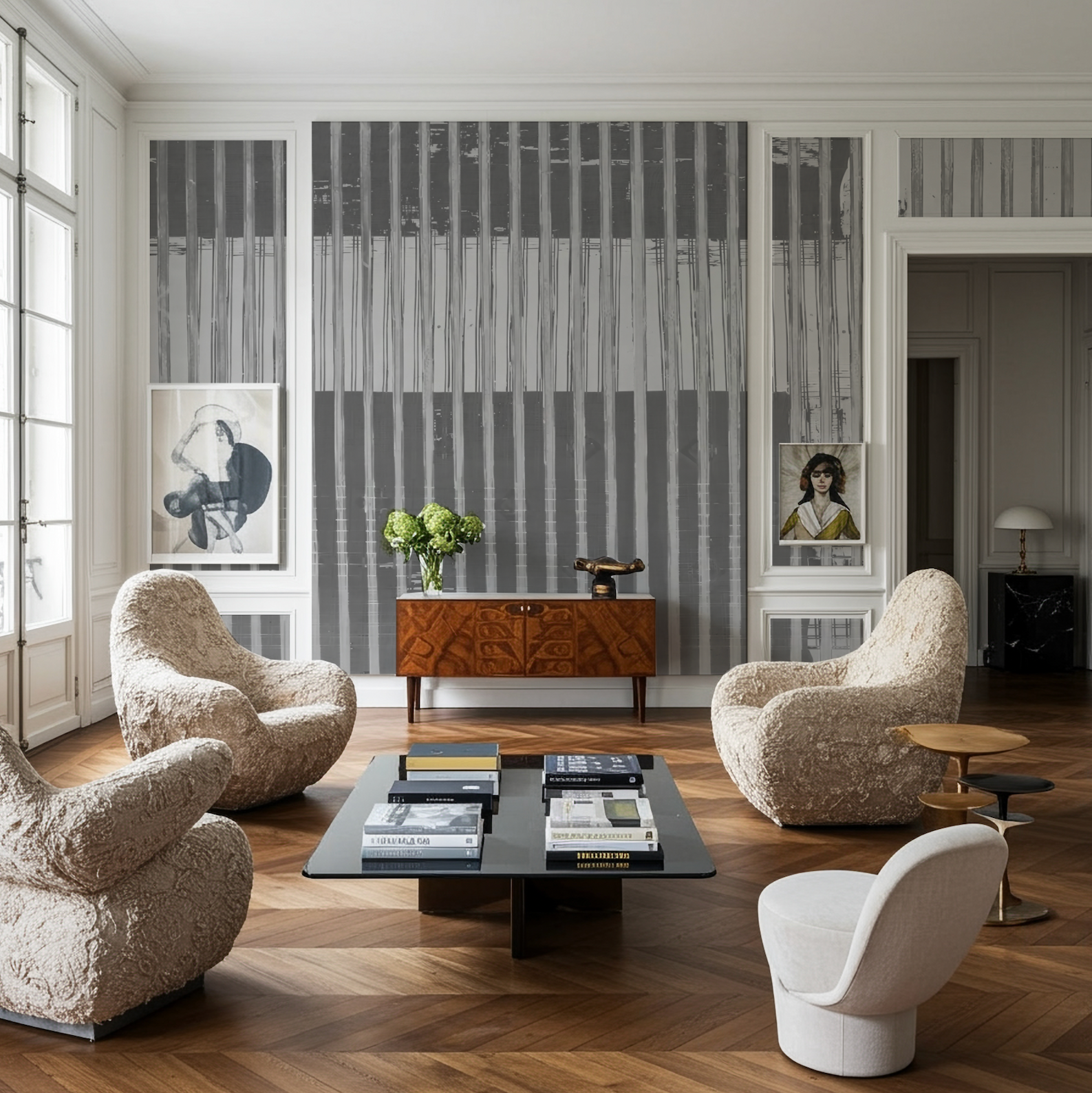 Wallpaper - Geometrico - Grey Stripes