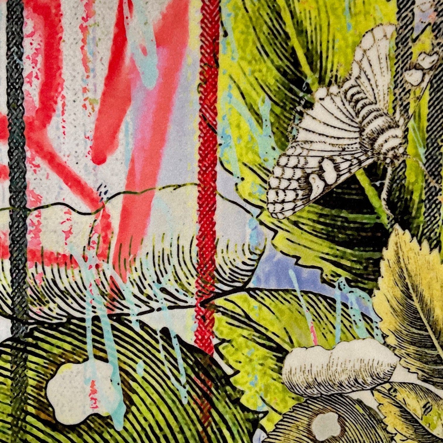 Fabric - Botanical Ticking - Floral