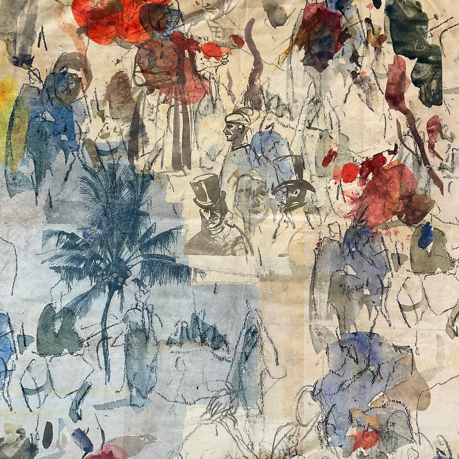 Fabric - Urban Sketches - Watercolour (Archive Drop)