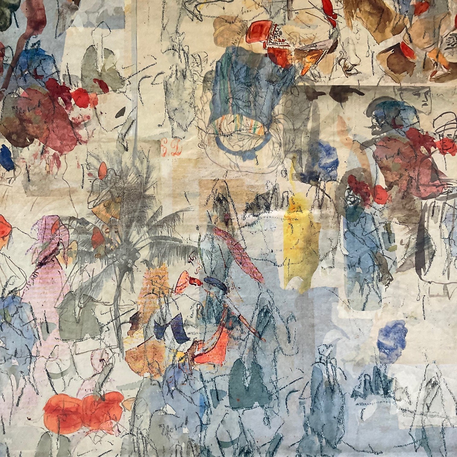 Fabric - Urban Sketches - Watercolour (Archive Drop)