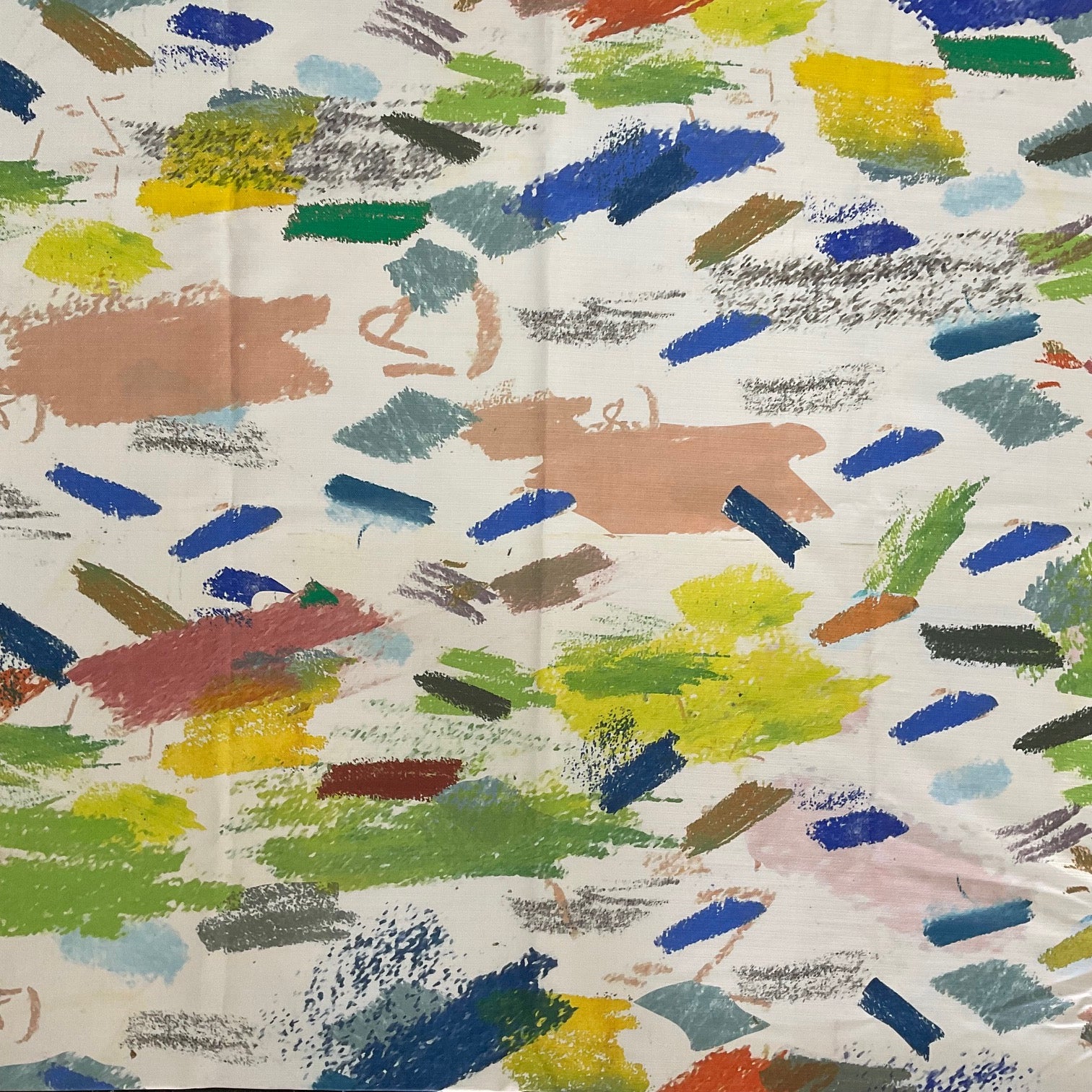 Fabric - Mixed Media - Crayon Drawings (Archive Drop)