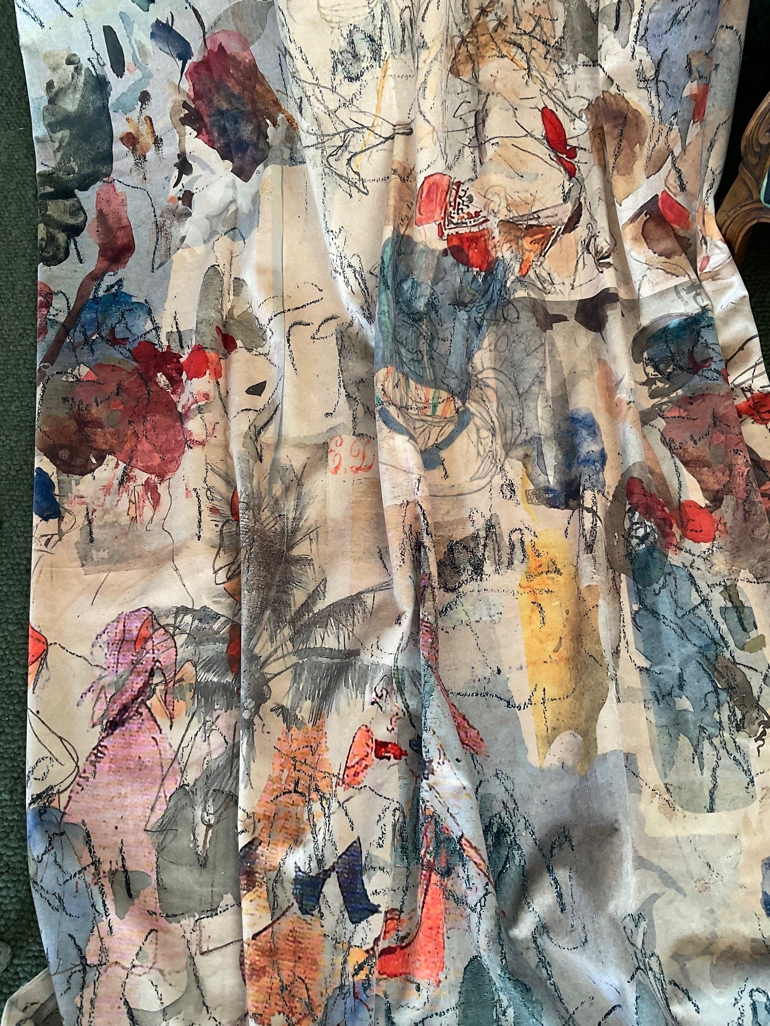 Fabric - Urban Sketches - Watercolour (Archive Drop)
