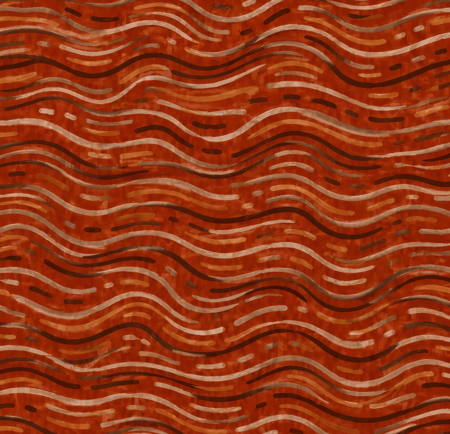 Fabric -Jungle Theory -Line of Thought - Burnt Orange