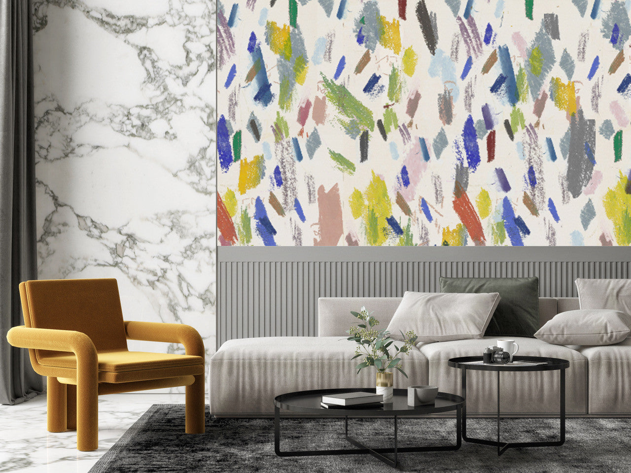 Wallpaper - Mixed Media - Crayon Drawings