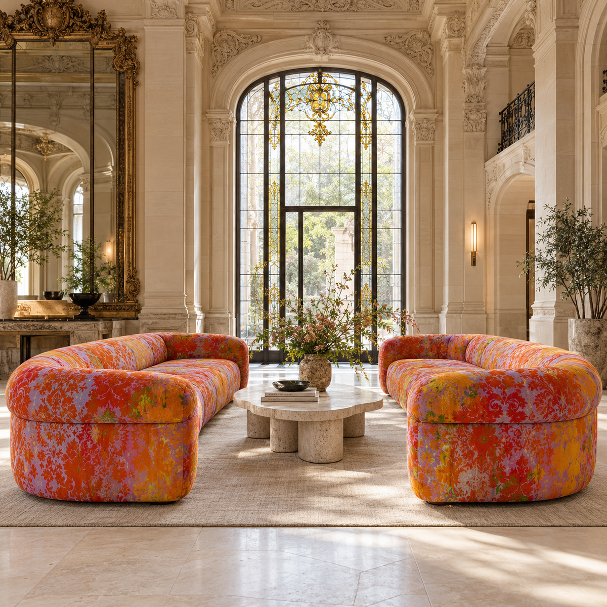 Fabric - Colour Crash - Saffron Damask