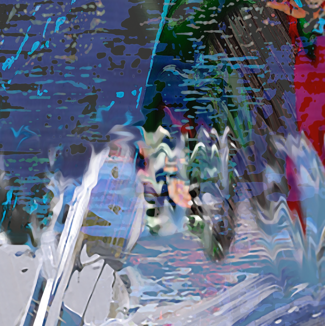 Fabric - Blurred Vision - Blue Wave