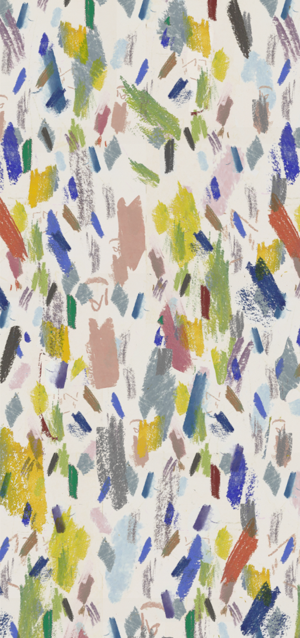Fabric - Mixed Media - Crayon Drawings