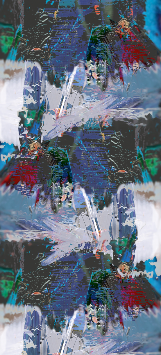 Fabric - Blurred Vision - Blue Wave
