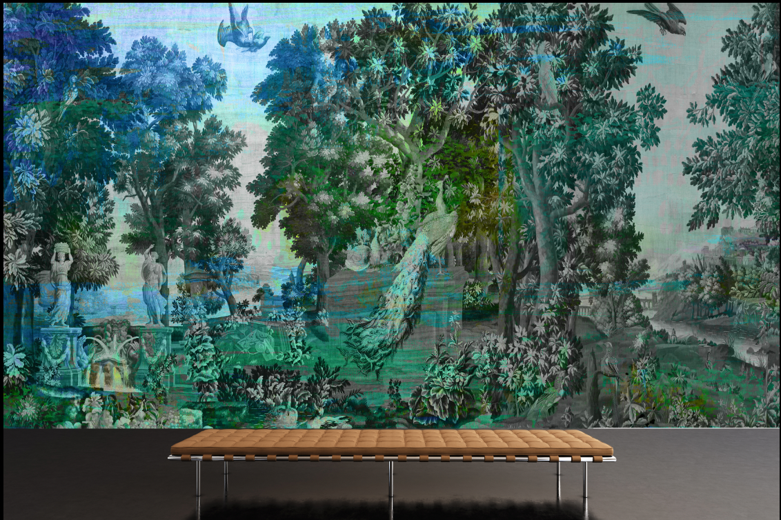 Wallpaper - Woven Magic- Tapestry Green