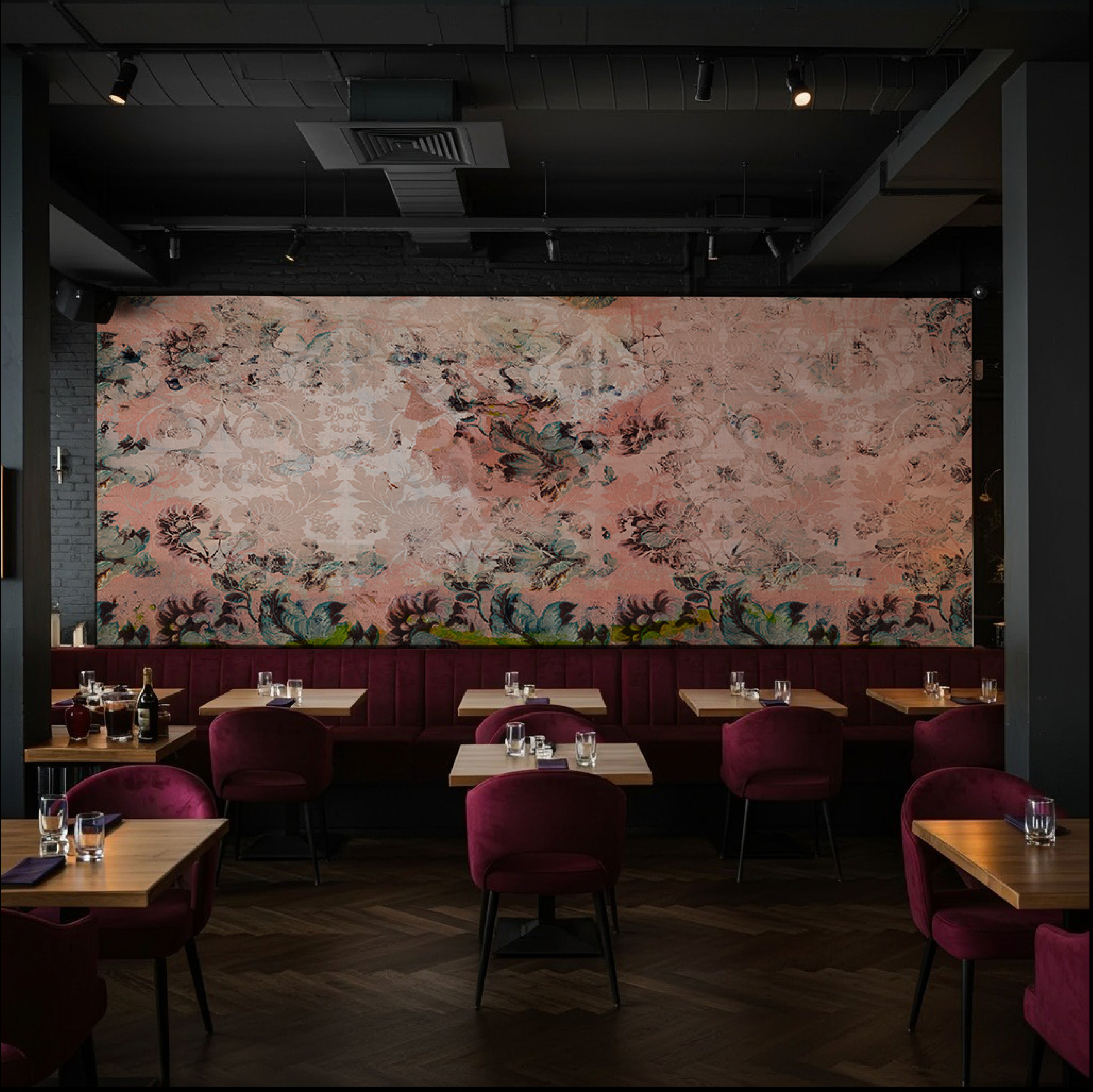 Wallpaper - Faded Empire - Fragmented Pink