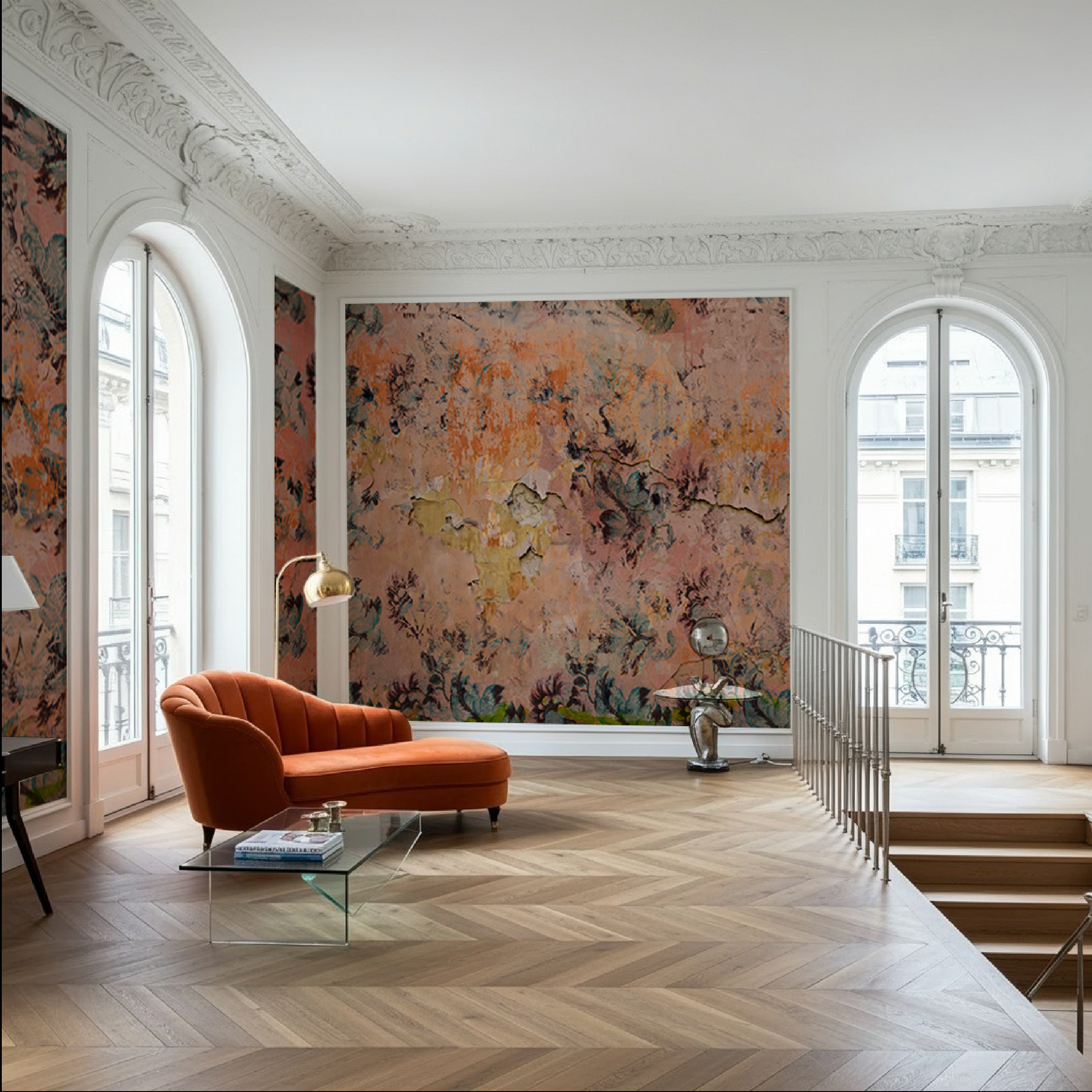 Wallpaper - Faded Empire - Fragmented Orange