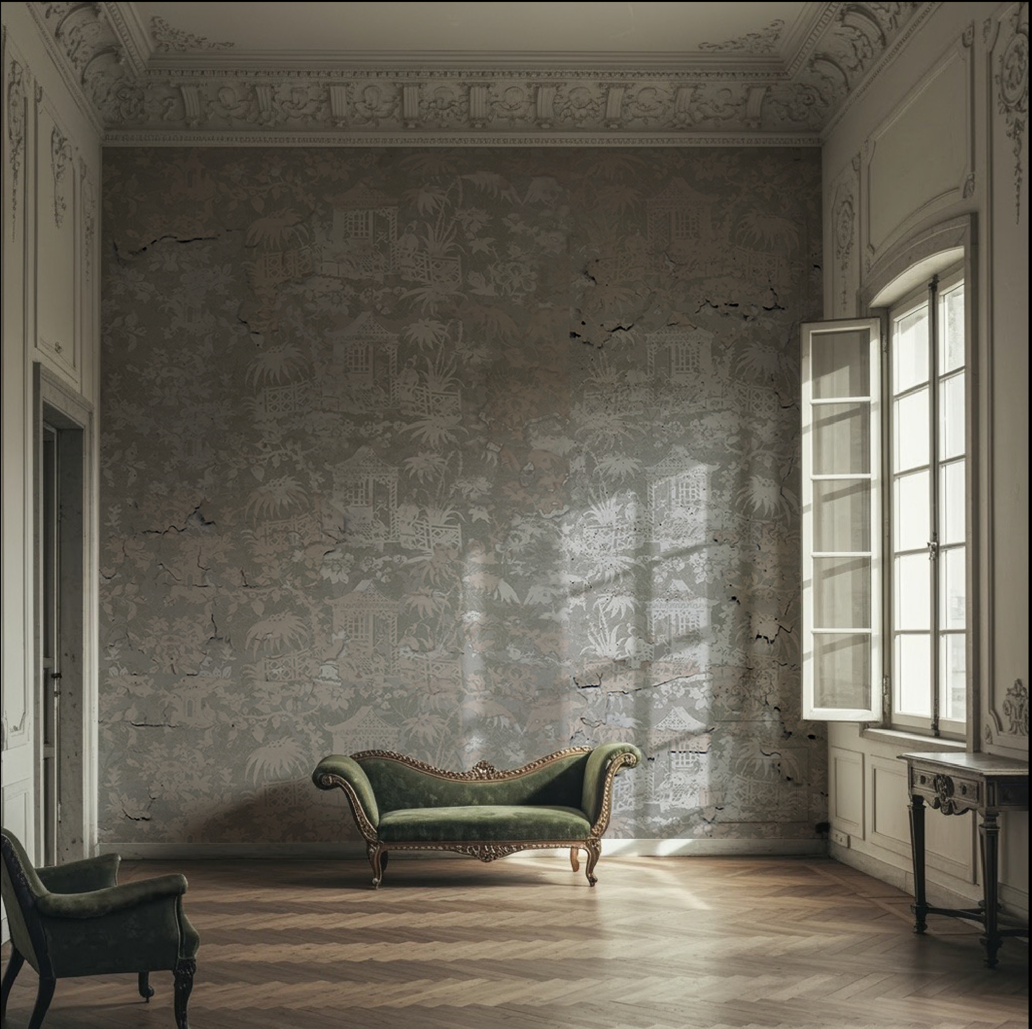 Wallpaper - Chinoiserie - Fading Pink