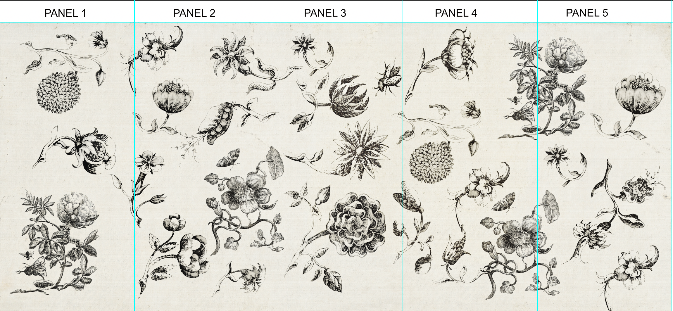 Fabric - Floral Ink