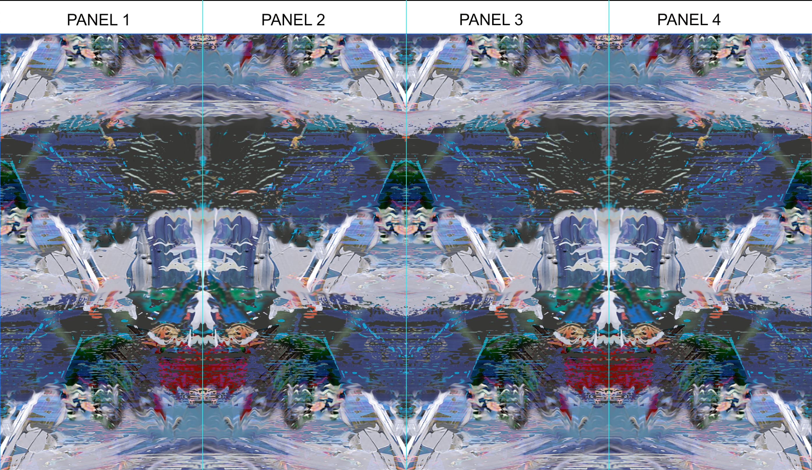 Fabric - Blurred Vision - Blue Wave