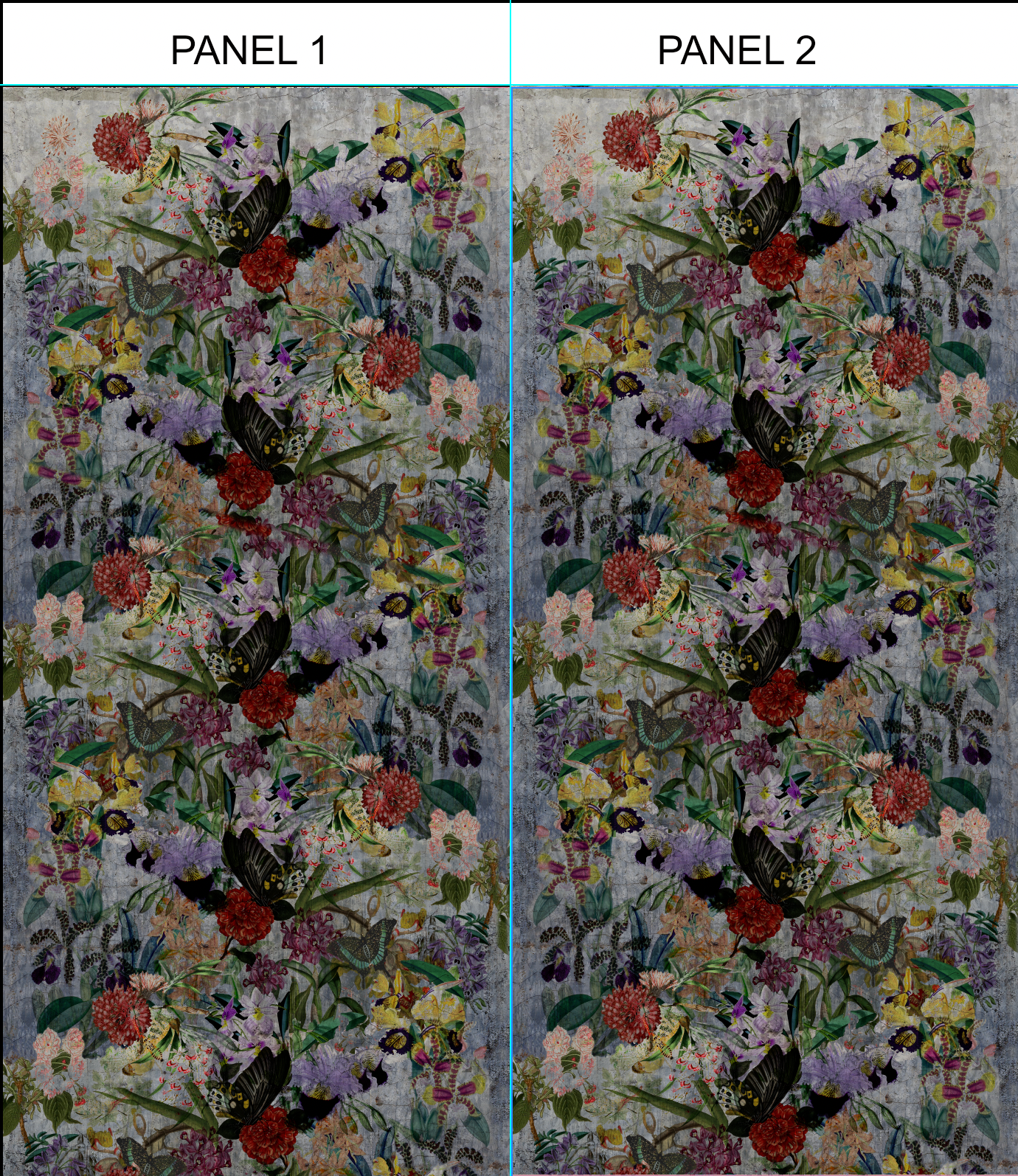 Fabric - Silver Wall Garden