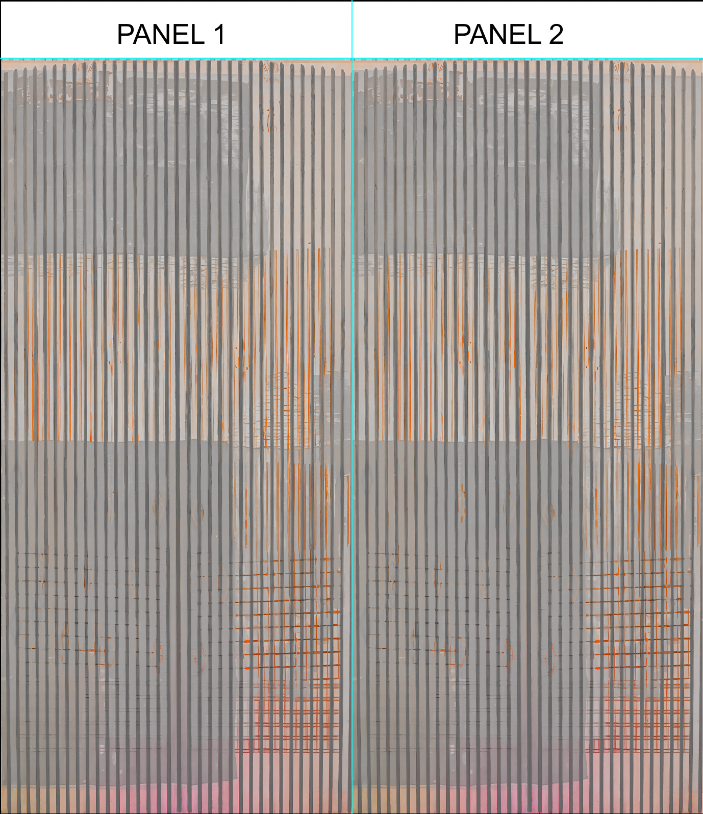 Fabric - Geometrico - Orange Stripes