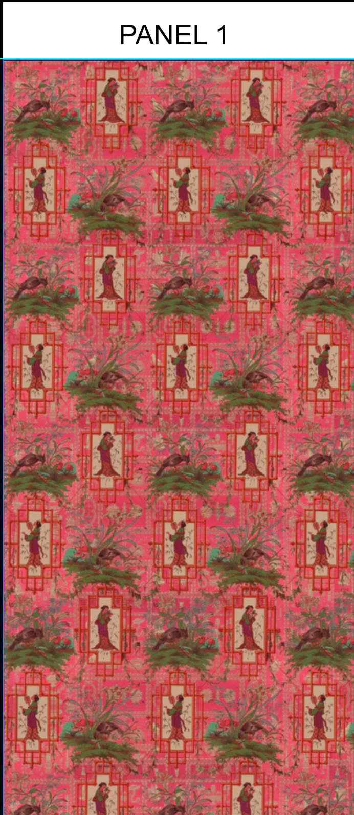 Fabric - Chinoiserie - Eldest Princess - Hot Pink