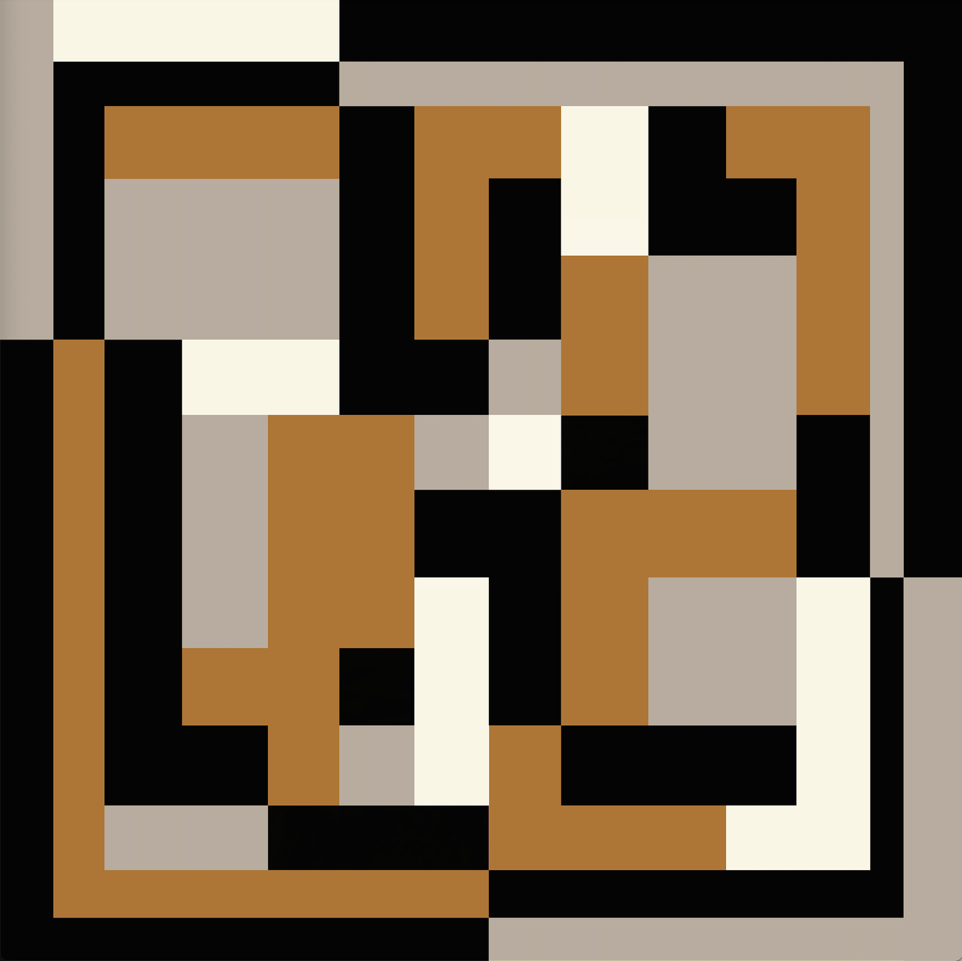 Fabric - Grid Theory - Axis in Ochre
