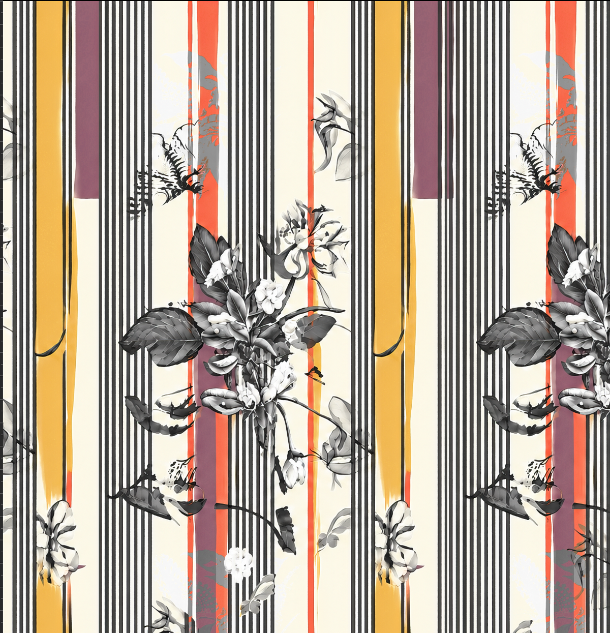 Wallpaper - Botanical Ticking - Parallel Garden